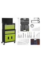 Sealey Topchest & Rollcab Combination 6 Drawer with Ball-Bearing Slides - Green/Black & 170pc Tool Kit