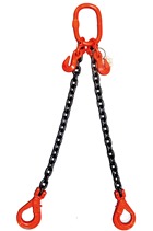21.2 tonne 2-Leg ChainSling, Adjustable c/w Safety Hooks