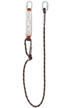 140kg 2mtr Adjustable Shock Absorbing Lanyard c/w Karabiners