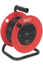Sealey CR25/1.5 Cable Reel 25mtr 4 x 230V 1.5mm² Heavy-Duty Thermal Trip