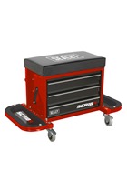 Sealey SCR18R Mechanic's Utility Seat & Toolbox - Red