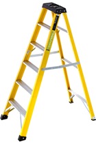 Heavy-Duty Fibreglass Swingback Step Ladders