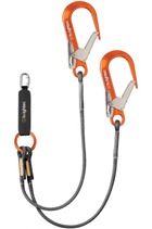 Heightec L2M ELITE Twin Lanyard - Oval c/w Scaffold Hooks