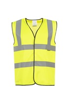 Yellow Hi Viz Waist Coat - Sizes M, L & XL - High Visibility