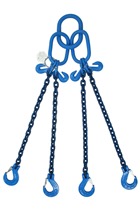 Special Offer 5.3tonne Grade 100 4-Leg Chainsling x 4mtr EWL c/w Latch Hooks
