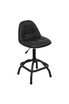 Sealey SCR01B Pneumatic Workshop Stool with Adjustable Height Swivel Seat & Back Rest