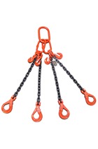 3.15 tonne 4Leg Chainsling, Adjusters c/w Safety Hooks