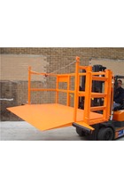 Fork Mounted Loadlifter for loading/unloading Roll Cages