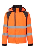 Portwest CD860 WX2 Eco Hi-Vis Rain Jacket Orange/Black
