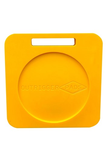 Hi-viz 400x400x50mm Recessed Square Outrigger Pad with Integrated Handle