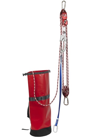 IKAR IKGBPCL30 30mtr Pre-rigged Rescue Pulley System with 1way Locking Cam