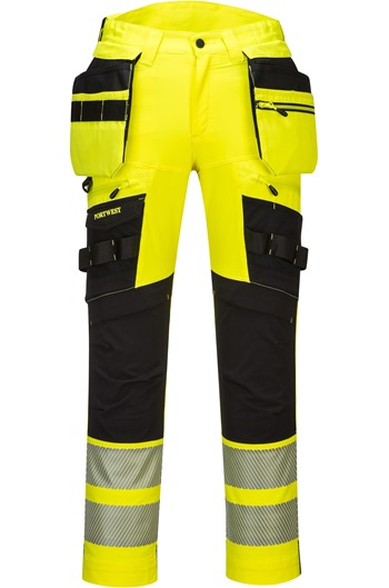 Portwest DX442 Hi-vis Detachable Holster Pocket Trousers Yellow/Black ...