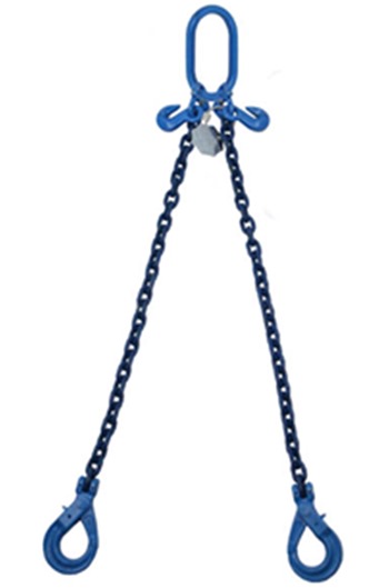 3.5 tonne Grade 100 2 Leg Chainsling c/w Safety Hooks