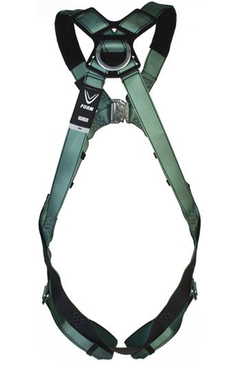 MSA V-FORM 2-point Full Body Safety Harness Qwik-Fit Leg Buckles