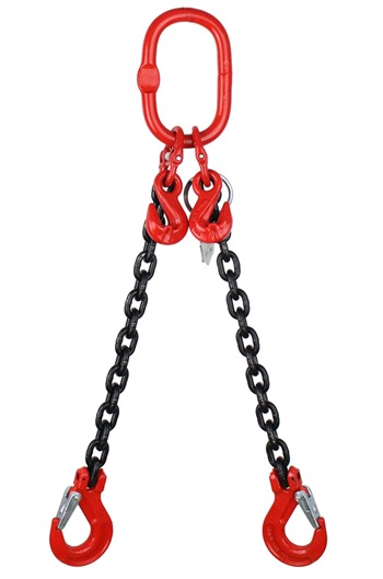 7.5 tonne 2Leg Chainsling, Adjustable & c/w Latch Hooks
