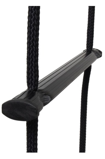 8mm Black Polyester Wide Rung Rope Ladder