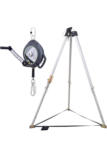 Kratos 7ft Rescue Tripod & 10mtr Fall Arrester with Rescue Winch