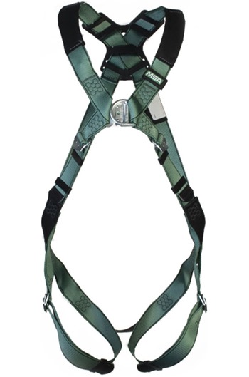 MSA V-FORM 2-point Full Body Safety Harness Qwik-Fit Leg Buckles