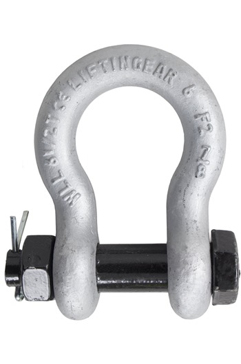 1.5 Ton Alloy Bow Shackle, Safety Pin by LiftinGear.