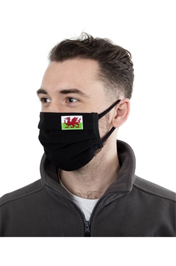 Pack of 2x 'Wales' Two Layer Reusable Cotton Face Masks