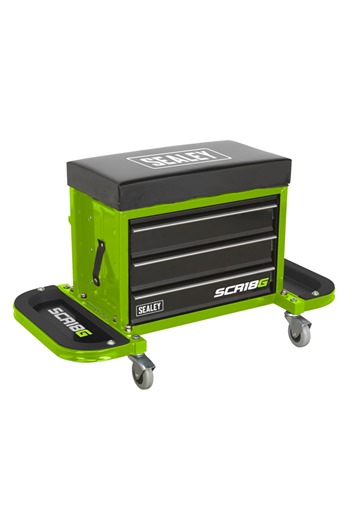 Sealey SCR18G Mechanic's Utility Seat & Toolbox - Green