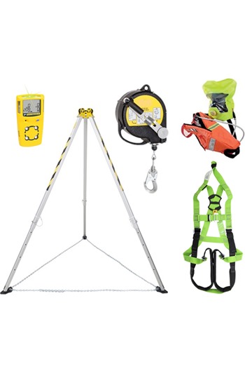 Confined Space Rescue Kit c/w Fall Arrest  / Retrieval Winch,Gas Detector, Breathing Apparatus.