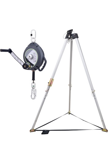 Kratos 7ft Rescue Tripod & 20mtr Fall Arrester with Rescue Winch