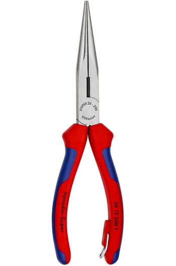 KNIPEX 2612200T Snipe Nose Side Cutting Pliers with Tether Attachment Point