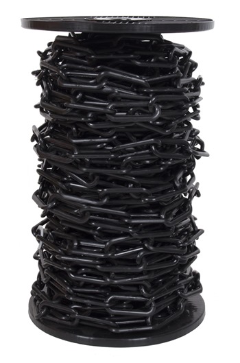 6mm BLACK Plastic Link Chain x 30mtr Reel