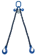 Special Offer 9.4 tonne Grade 100 2-Leg Chainsling x 4mtr EWL c/w Latch Hooks