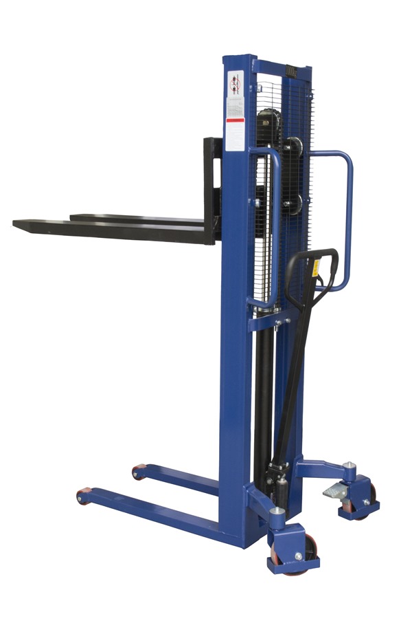 1000kg Manual Stacker Truck 1600mm Lift Height Stack Efs1016 Safetyliftingear