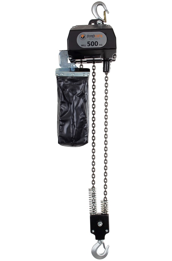 Battery Powered Electric Chain Hoist 500 Kg Lift 5mtr Duke Dch 500 Safetyliftingear