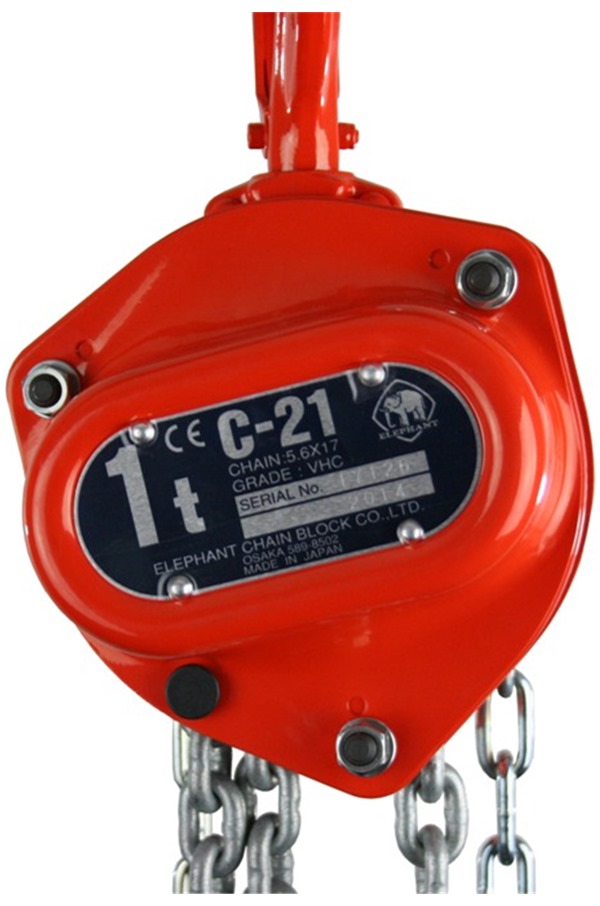 Elephant Chain Block Hoist 1 tonne, 3mtr to 30mtrs CBELE1T