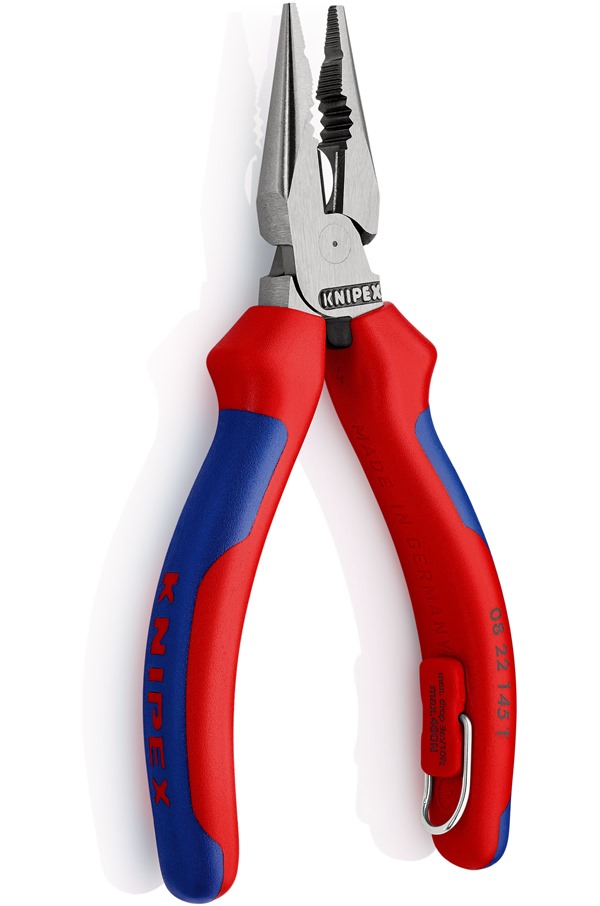 KNIPEX 0822145T NeedleNose Combination Pliers with Tether Attachment