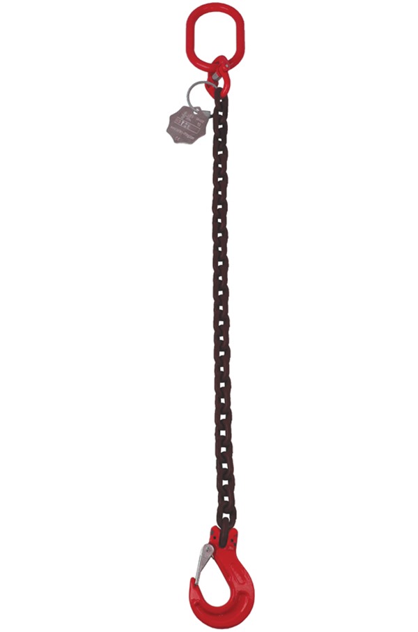 Grade 80 3.15 tonne 10mm Single Leg Lifting Chain Sling Rigging Latch Hook 