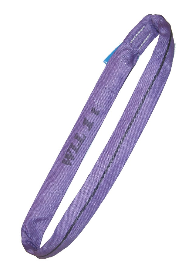 1 Ton x 7 Metre Round Webbing Sling Single Sleeve Endless in Purple 