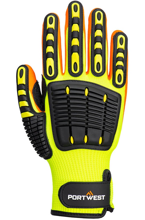 Portwest A721 Anti Impact Grip Glove Yellow/Orange (PW-A721