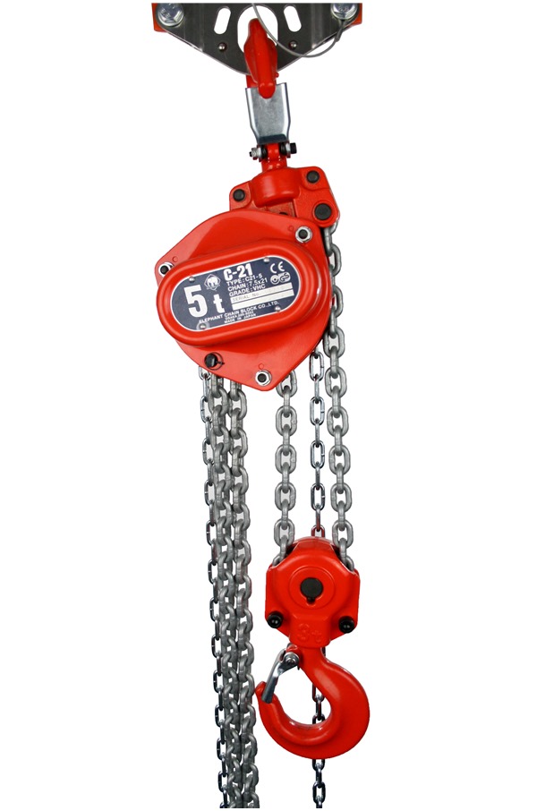 Elephant Chain Block Hoist 5 tonne, 3mtr to 30mtrs CBELE5T