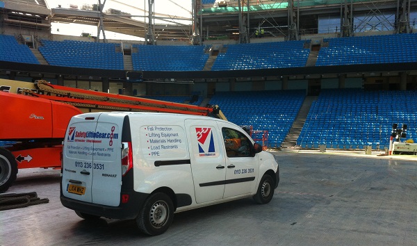 SLG van in Etihad Stadium