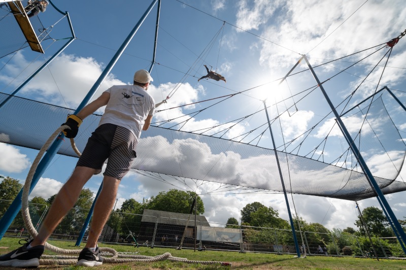 Flying trapeze rig