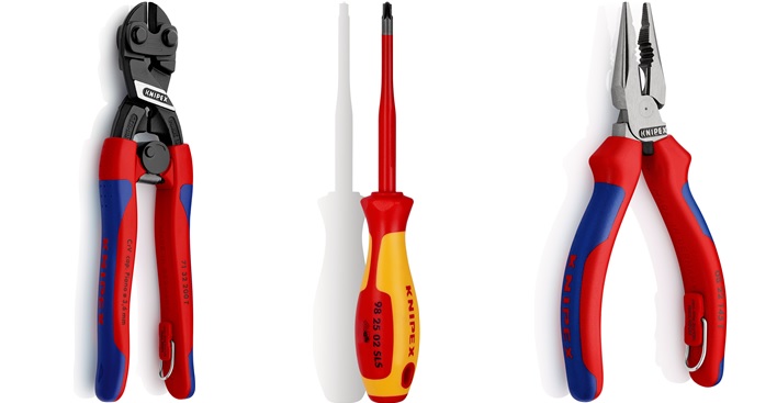Knipex hand tools with tether attachment points